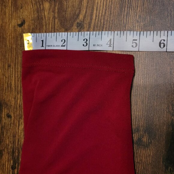 Coldwater Creek Accordion Pleated Maxi Dress Sz 18 Cherry Red Drop Waist Stretch - Picture 10 of 10